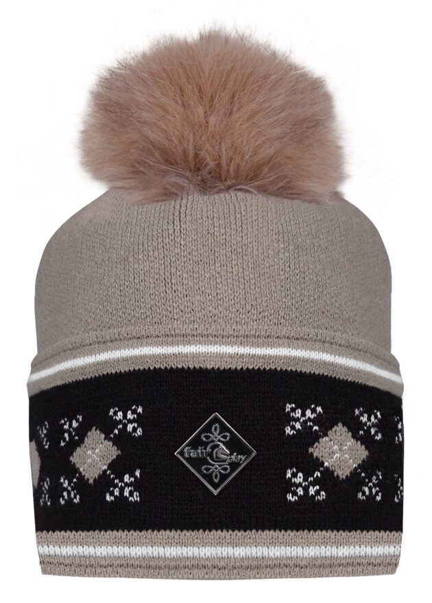 Fair Play Winter Hat KAYA, Taupe Grey