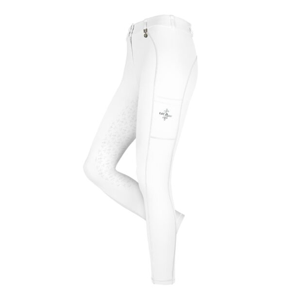 Fair Play ARMIDA Full Grip, High Rise Breeches, White - Image 3