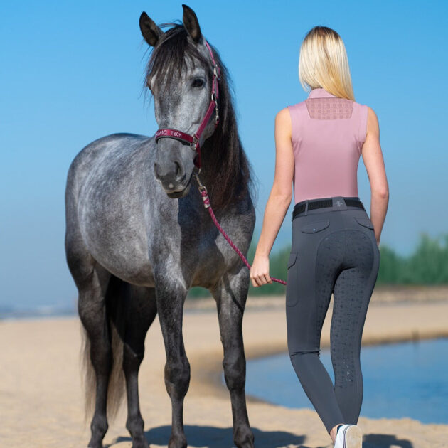 Fair Play ASTRID Full Grip, High Rise Breeches, Gray - Image 4