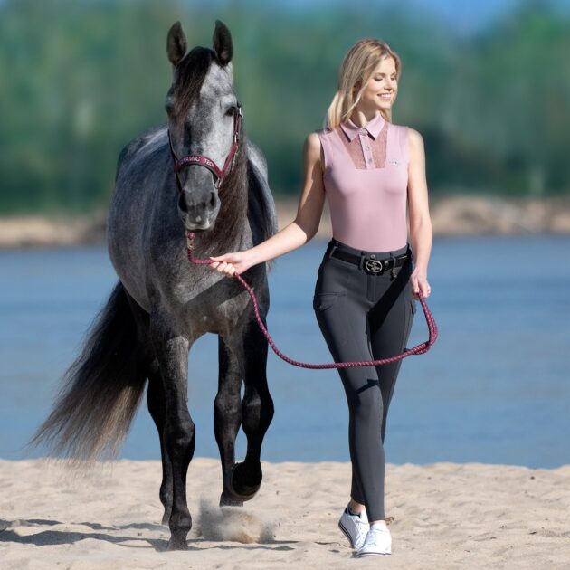 Fair Play ASTRID Full Grip, High Rise Breeches, Gray - Image 3