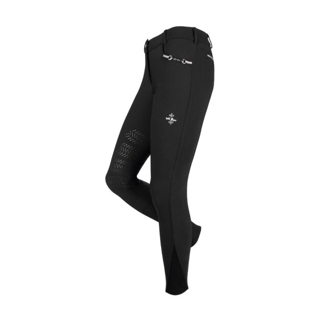 Fair Play MELROSE Knee Grip, Normal Waist Winter Breeches, Black