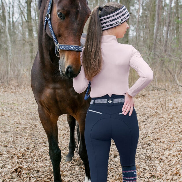 Fair Play MARLEY Knee Grip, High Rise Winter Breeches, Navy - Image 4