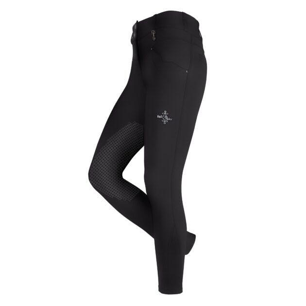 Fair Play VITA Ladies High Rise Knee Grip Winter Breeches, Black