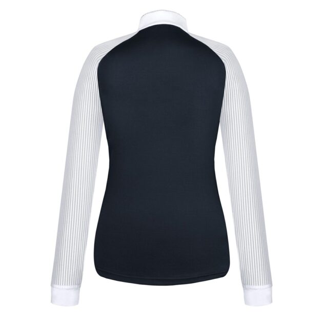 Fair Play Competition Shirt JUSTINE AIRY Long Sleeve White-Black - Image 2