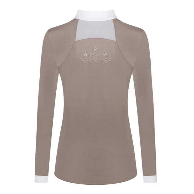 Fair Play Competition Shirt Long Sleeve LORELLA Beige-White - Image 2