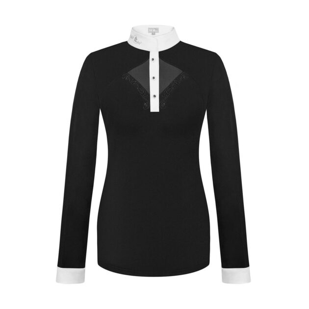 Fair Play Competition Shirt Long Sleeve CATHRINE Black-White