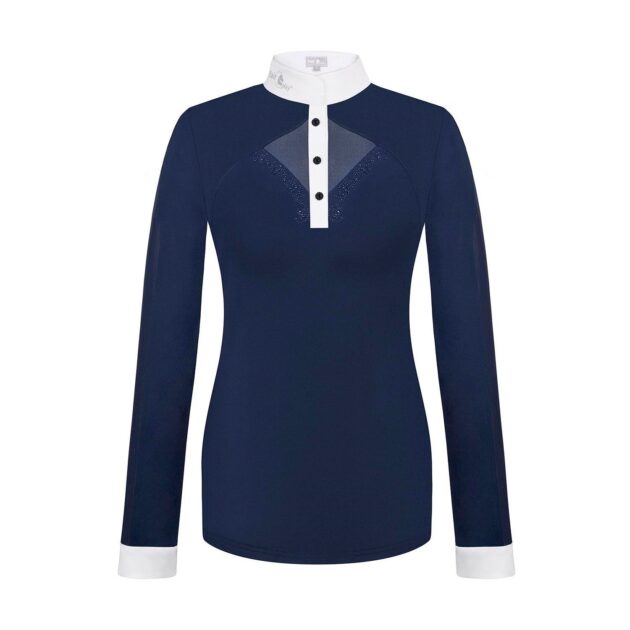 Fair Play Competition Shirt Long Sleeve CATHRINE Navy-White