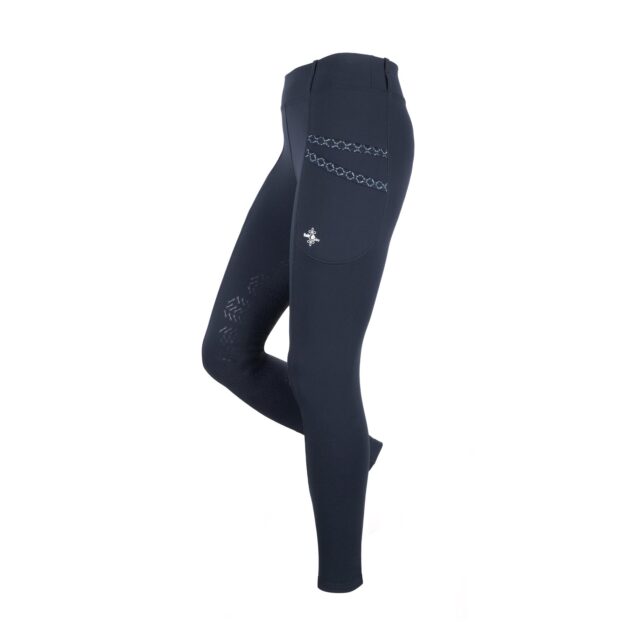 Fair Play MARINA Knee Grip Winter Riding Leggings, Navy