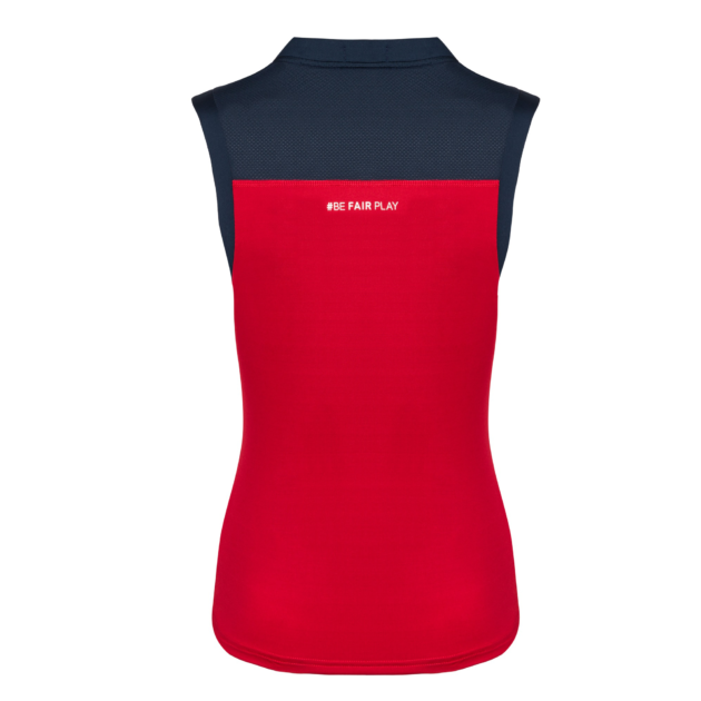 Fair Play Sleeveless Competition Top JUDY, Red-Navy - Image 2