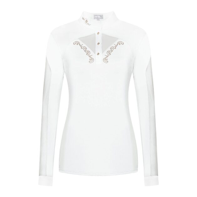 Fair Play Competition Shirt Long Sleeve CATHRINE ROSEGOLD White