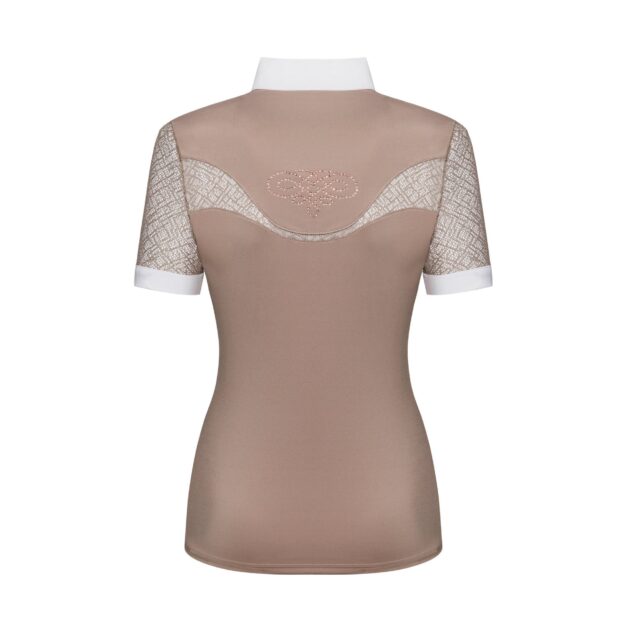 Fair Play Competition Shirt CECILE Short Sleeve ROSEGOLD, Beige/White - Image 2