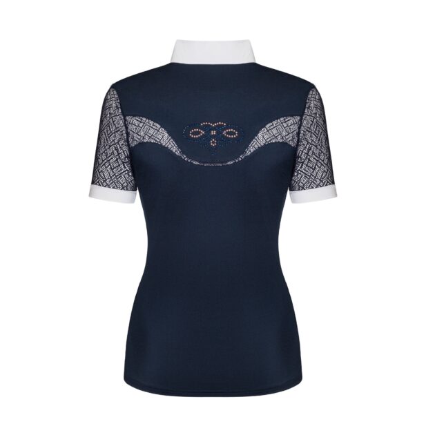 Fair Play Competition Shirt CECILE Short Sleeve ROSEGOLD, Navy/White - Image 2