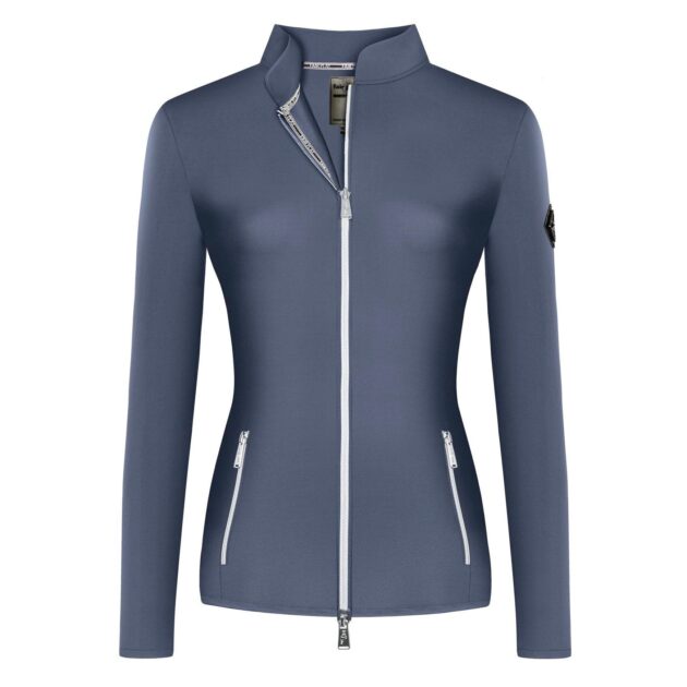 Fair Play ARIANNA Ladies Zip-up Sweatshirt, Steel Blue