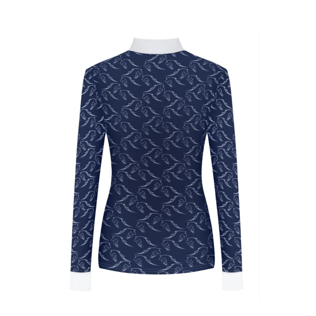 Fair Play Ladies Longsleeve Competition Shirt MINNA, Navy-White - Image 2