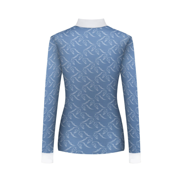 Fair Play Ladies Longsleeve Competition Shirt MINNA, Pastel Blue-White - Image 2