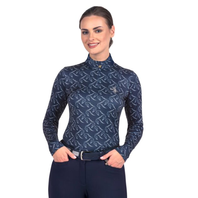 Fair Play Ladies Half Turtleneck ROIS, Navy - Image 3