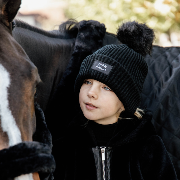 Kentucky Horsewear Beanie Pompom, Black - Image 5