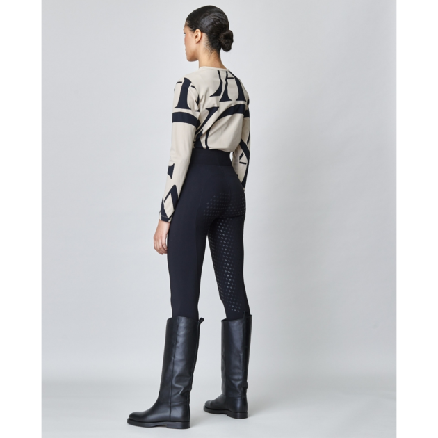 Yagya Ladies Monogram Long Sleeve Shirt, Tan - Image 4