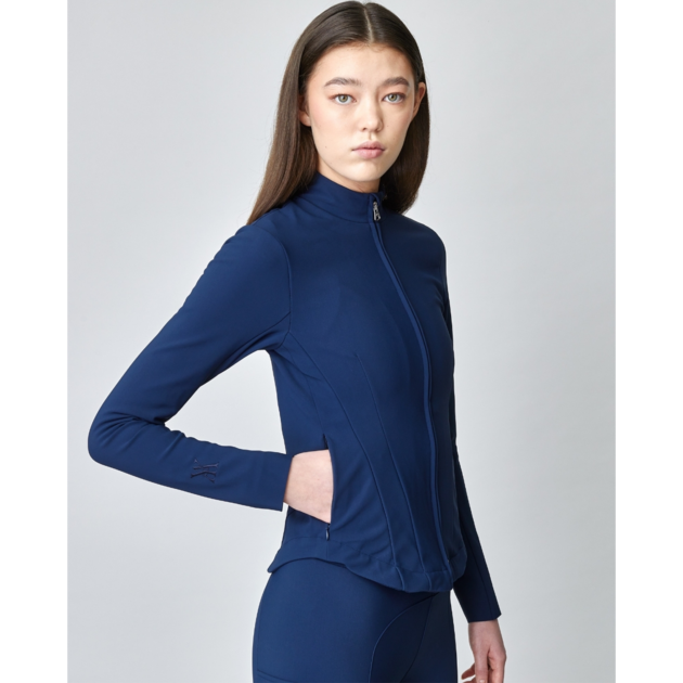 Yagya Signature Riding Jacket, Navy - Image 3