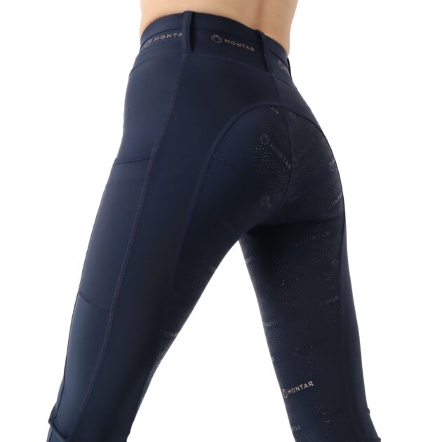 Montar Shelby ShapeTight Ladies High Rise Full Grip Riding Leggings, Dark Navy