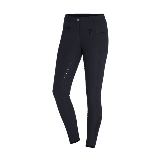 Schockemohle Julina Style Mid Rise, Full Seat Winter Breeches, Blue Nights