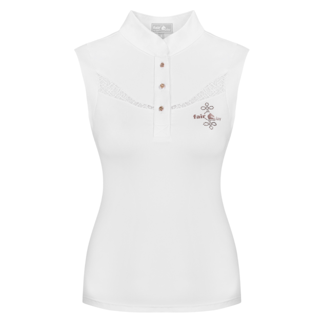 Fair Play CECILE Sleeveless Competition Shirt Rosegold, White