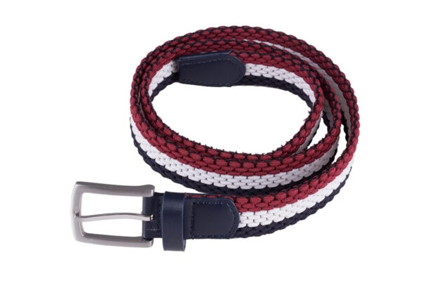 Fair Play Belt HILL Stripes Burgundy-Navy