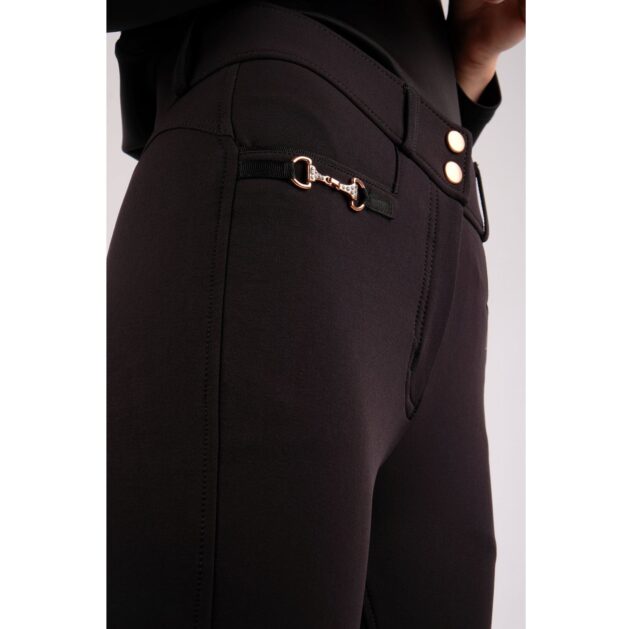 Montar Molly Yati Rosegold High Rise, Full Grip Breeches, Black - Image 4