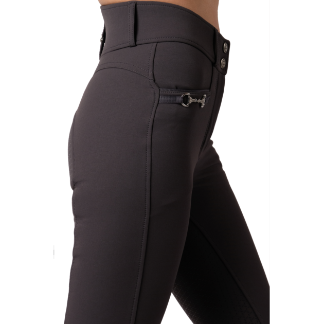 Montar Molly Yati High Rise, Full Grip Breeches, Grey - Image 3