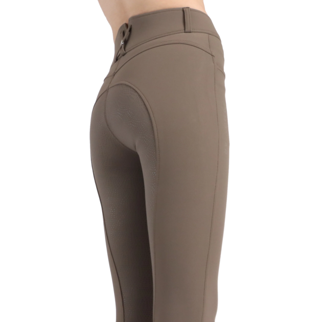 Montar Megan Yati Ladies High Rise Full Grip Breeches, Mud - Image 3