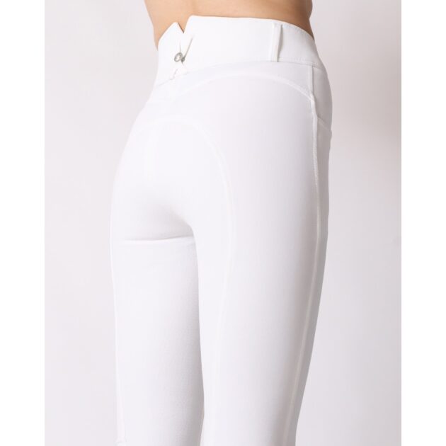 Montar Megan Yati Ladies High Rise Full Grip Breeches, White - Image 2