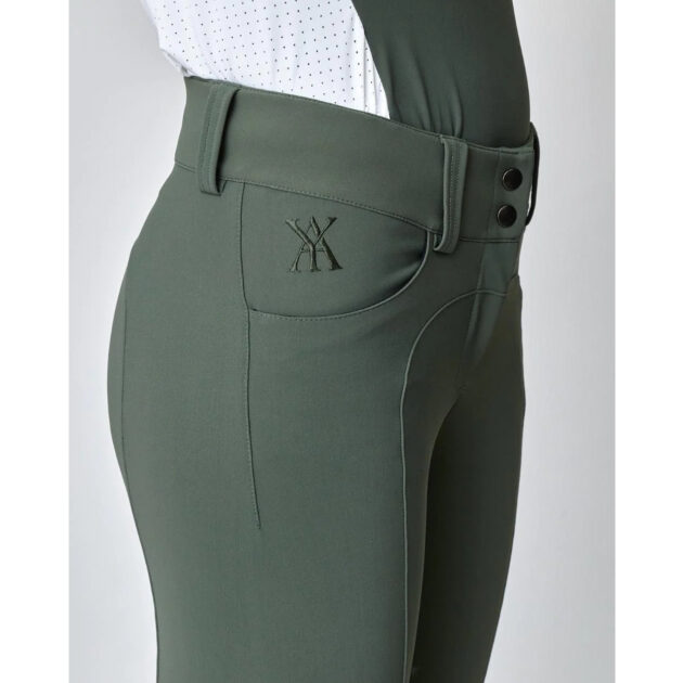 Yagya Ladies Compression Performance Breeches Knee Grip, Green