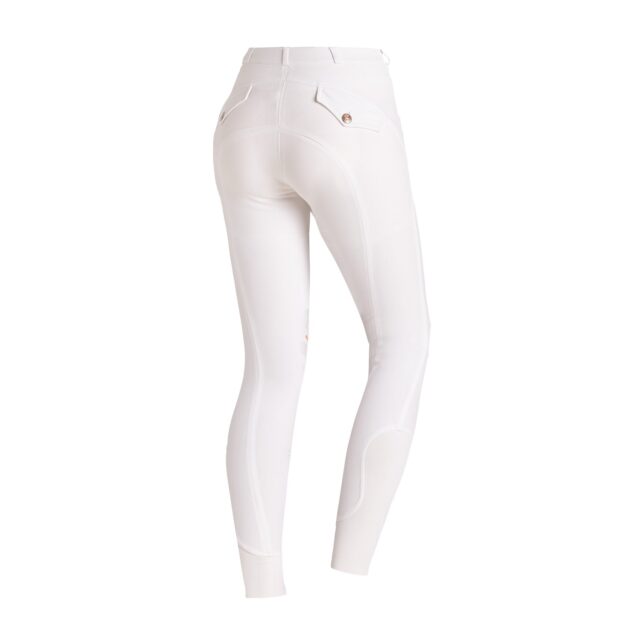 Schockemohle Libra Grip Ladies' Knee Grip, Mid Rise Breeches, White - Image 2