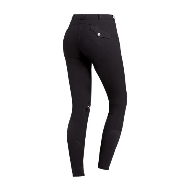 Schockemohle Libra Grip Ladies' Knee Grip, Mid Rise Breeches, Black - Image 2