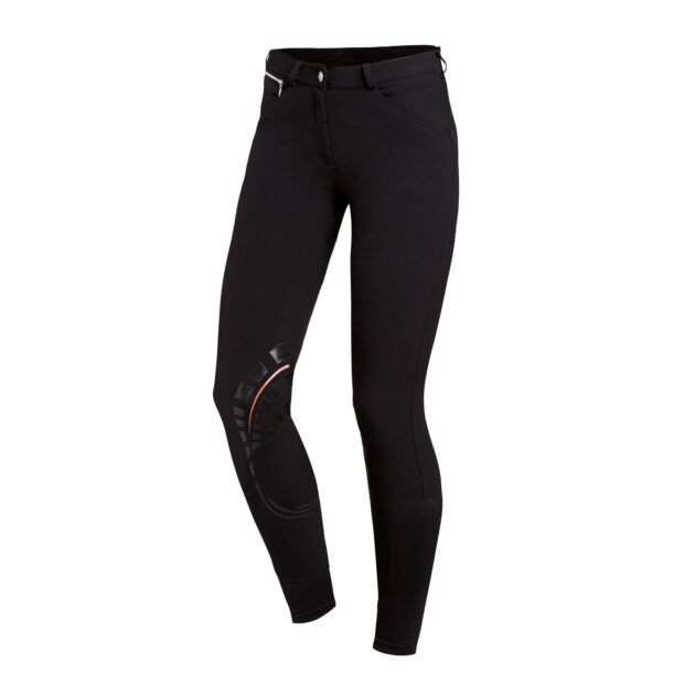 Schockemohle Libra Grip Ladies' Knee Grip, Mid Rise Breeches, Black