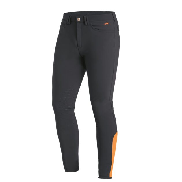 Schockemohle Phoenix Men's Breeches, Grey/Orange