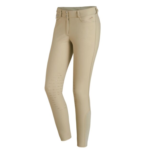 Schockemohle Eva Hunter Knee Grip, Mid Rise Breeches II, Tan