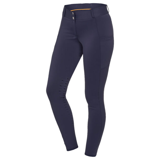 Schockemohle CARLA Ladies Mid Rise, Knee Grip Breeches, Dark Blue