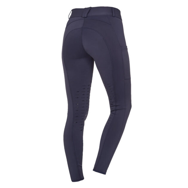 Schockemohle CARLA Ladies Mid Rise, Knee Grip Breeches, Dark Blue - Image 2