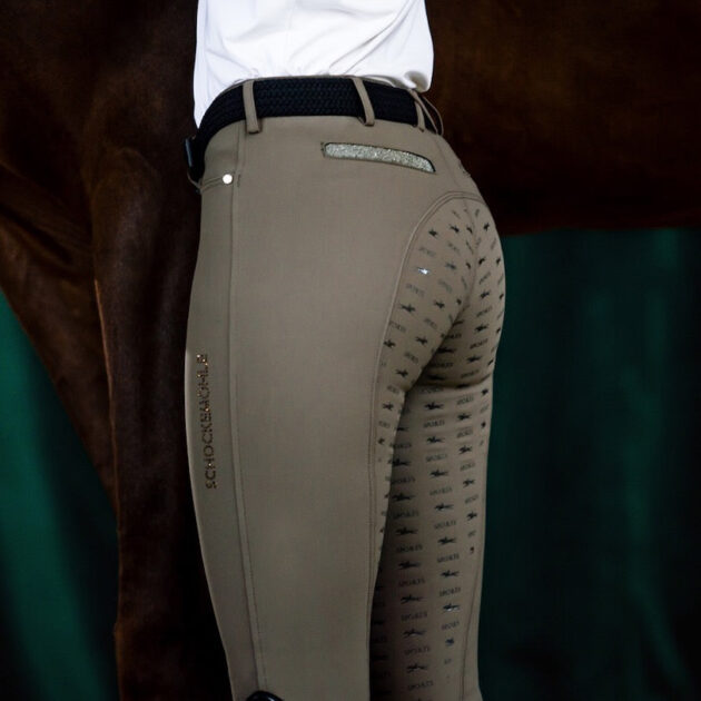 Schockemohle Chayenne Ladies Full Seat, Mid Rise Breeches, Taupe - Image 6