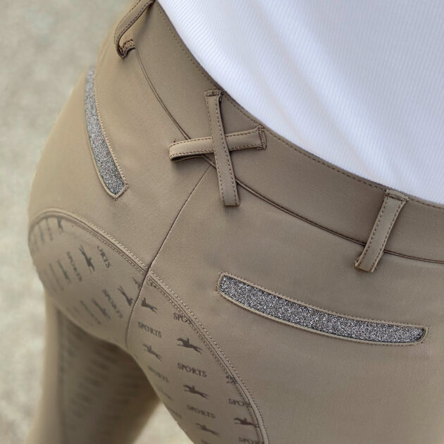 Schockemohle Chayenne Ladies Full Seat, Mid Rise Breeches, Taupe - Image 4