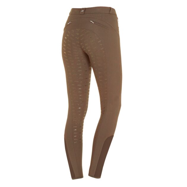 Schockemohle Cindy Ladies Full Seat, Mid Rise Breeches, Taupe - Image 2