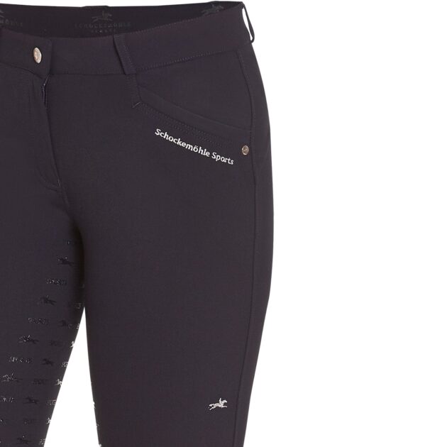 Schockemohle Cindy Ladies Full Seat, Mid Rise Breeches, Navy - Image 4