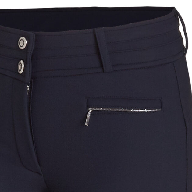 Schockemohle Winter Heather Mid Rise Breech Full Seat, True Navy - Image 3