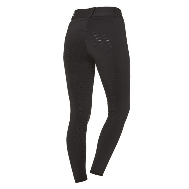 Schockemohle CARLA Ladies Mid Rise, Knee Grip Breeches, Cool Black - Image 2