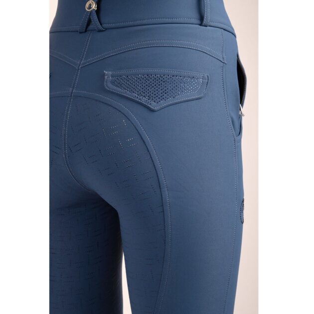 Montar Briella Yati High Rise Full Grip Breeches, Mid Blue - Image 2