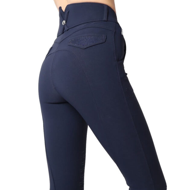 Montar Briella High Rise Knee Grip Breeches, Navy