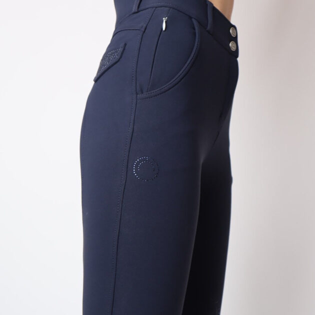 Montar Briella High Rise Knee Grip Breeches, Navy - Image 3