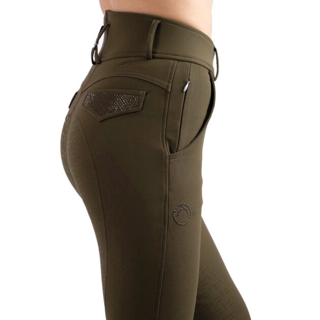 Montar Briella Yati High Rise Full Grip Breeches, Olive