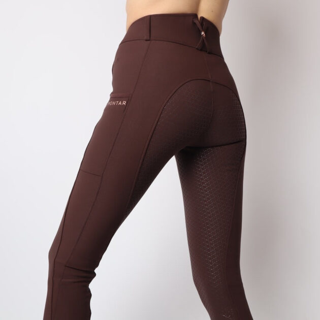 Montar Holly Yati Full Grip Mid Rise Breeches, Brown - Image 4